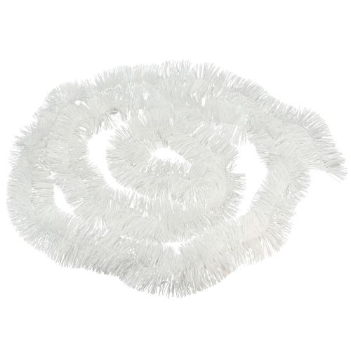 Product Tinsel garland in bright white tree decoration 270cm