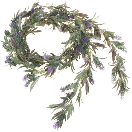 Floristik24 Lavender Flower Garland Artificial Purple Green 180cm 2pcs