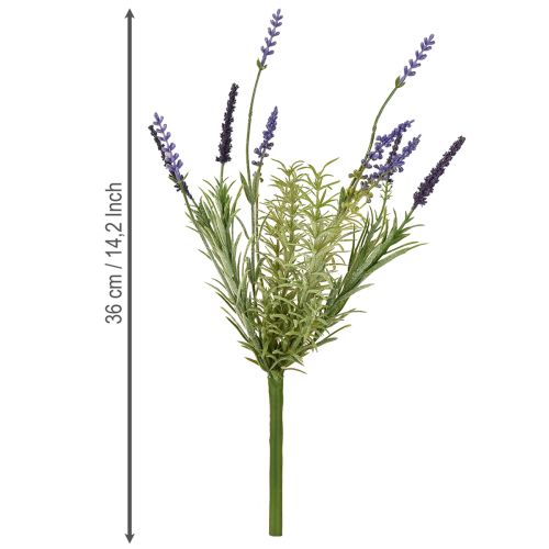 Product Lavender Decoration Artificial Bunch Artificial Plants Purple 36cm