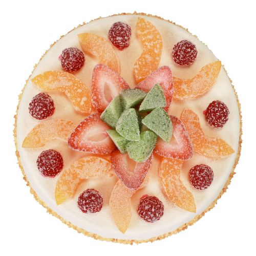 Floristik24 Food dummy, artificial cake with fruits Ø23cm H8.5cm