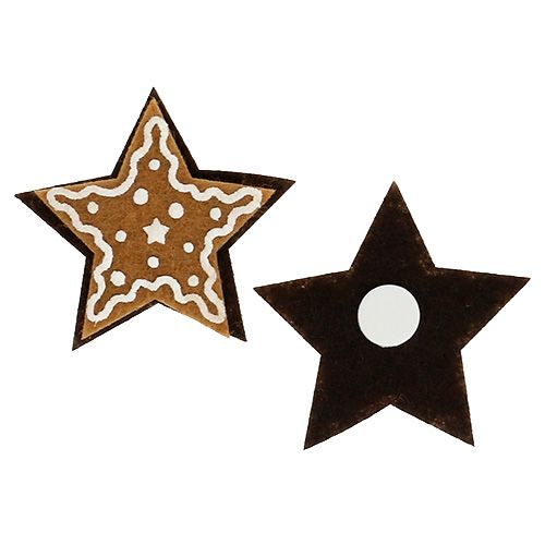 Floristik24 Gingerbread stars 4.5cm to glue 12pcs