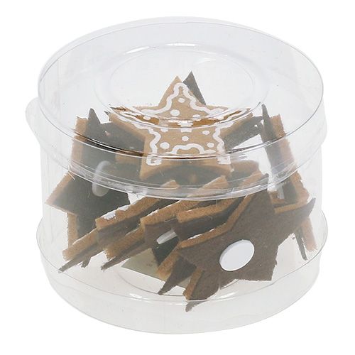 Product Gingerbread stars 4.5cm to glue 12pcs