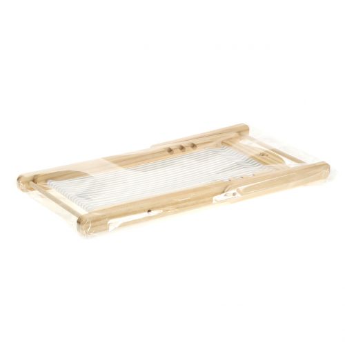 Floristik24 Deco deck chair gray-white H24cm