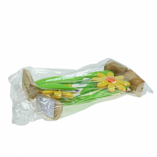 Floristik24 Felt flower yellow 27cm 4pcs