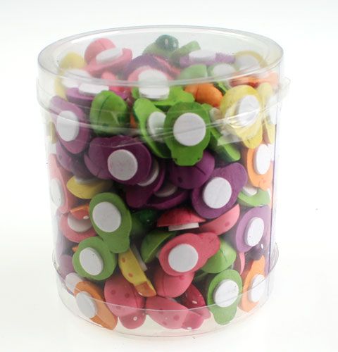 Floristik24 Wooden ladybirds for gluing 2cm colored assorted 220 pcs