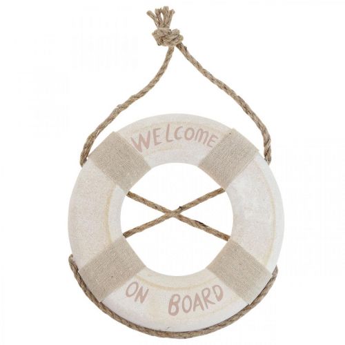 Floristik24 Maritime Deco Lifebuoy Deco “Welcome on Board” Ø22cm