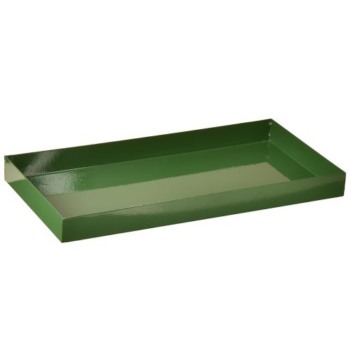 Product Metal decorative tray rectangular metal tray green 30×15cm