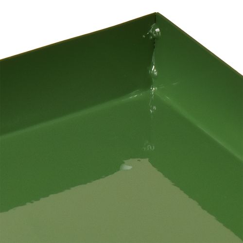 Product Metal decorative tray rectangular metal tray green 30×15cm
