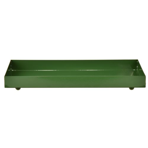 Product Metal decorative tray rectangular metal tray green 30×15cm