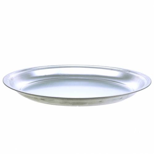 Product Metal plate Basic silver shiny Ø45.5cm H4cm