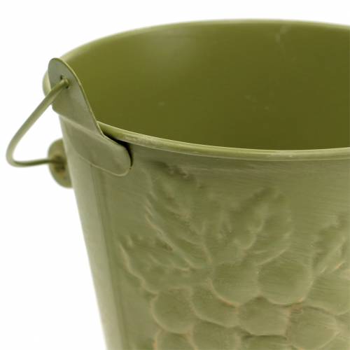 Floristik24 Decorative bucket fruits yellow, orange, green washed Ø12.5cm H12cm set of 3