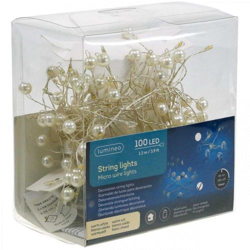 Product Cluster light chain LED indoor beads timer warm white 1.2m