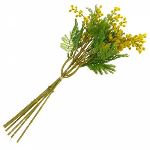 Floristik24 Mimosa yellow artificial artificial plant bunch 39cm