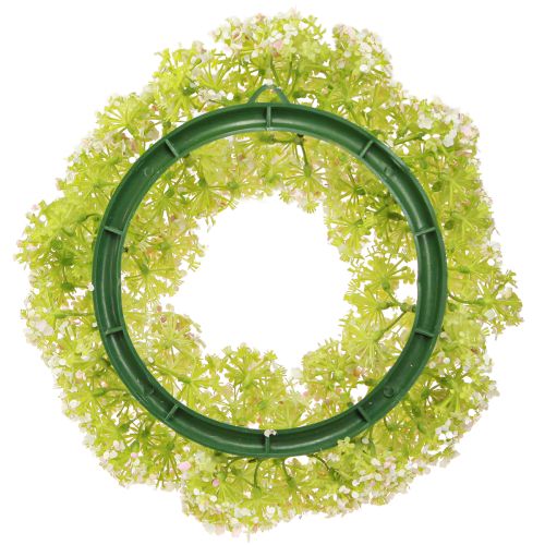 Product Flower wreath artificial small white pink green wreath Ø25cm