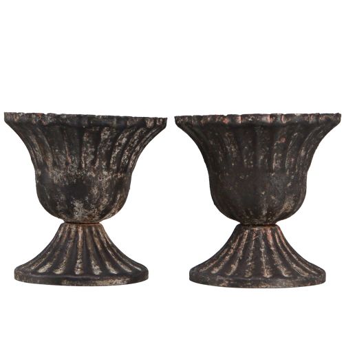 Product Mini decorative trophy vintage metal black rust Ø8cm H8.5cm 2pcs