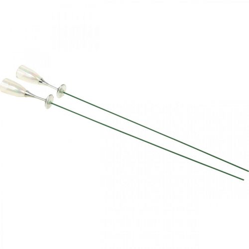 Product Mini champagne glass New Year's Eve decoration for sticking 7.5 cm 24 pcs