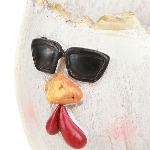 Product Mini Planter Egg Chicken with Sunglasses and Feet H12.5cm 2 pcs