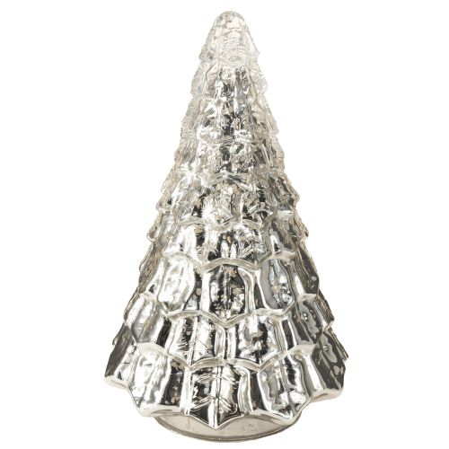 Product Mini Christmas tree with LED lighting silver gold 28cm