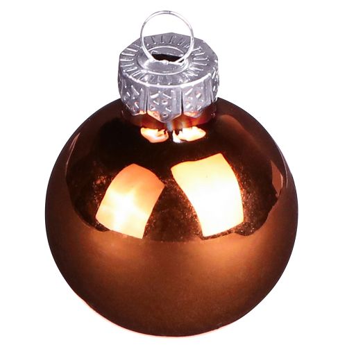 Product Mini Christmas balls gold brown mix glass Ø3.5cm 22 pcs