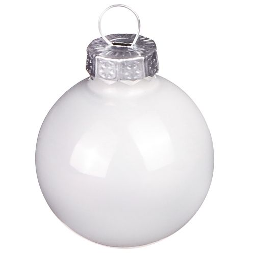 Product Mini Christmas balls in white winter decoration Ø3cm 22 pcs