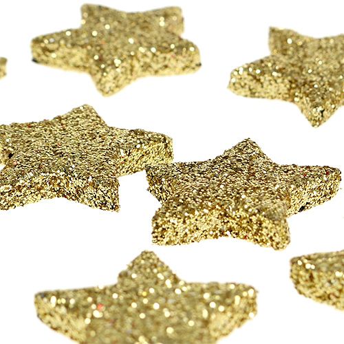 Product Mini glitter star gold 2.5cm 96 pcs