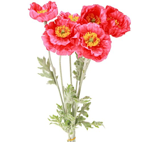 Product Poppies Artificial Pink Artificial Flowers Ø6–7cm L78cm 3pcs