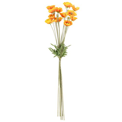 Floristik24 Poppy decoration artificial flower bouquet orange 78cm 6pcs
