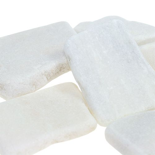 Floristik24 Mosaic stones white mix 1kg