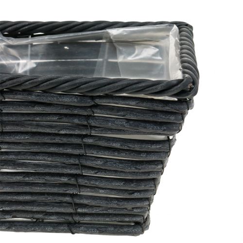 Floristik24 Plant box rattan look anthracite 52cm x 16cm H13cm