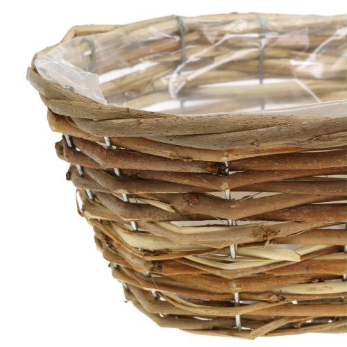 Product Elegant oval basket, 27cm, light brown, for decoration & artificial plants