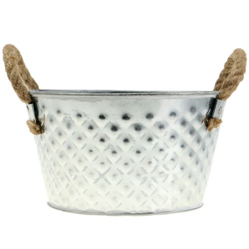 Product Zinc bowl decorative bowl metal with rope handle Ø22cm H12cm