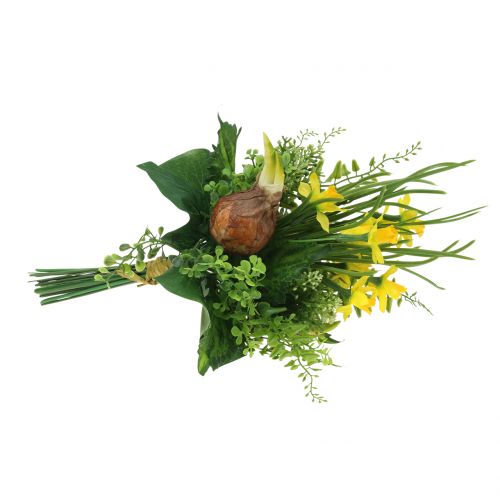 Floristik24 Artificial daffodil bouquet with twigs and bulbs 38cm