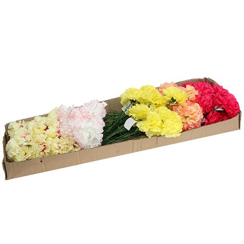 Floristik24 Carnation colored assorted on wire 72 pcs