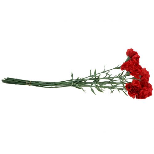 Floristik24 Carnations artificial red 67cm 9pcs