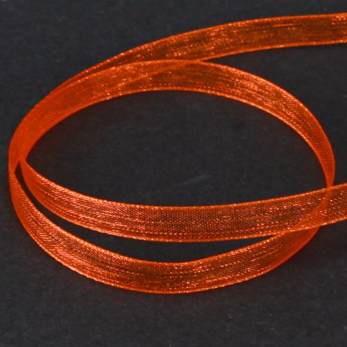 Product Organza ribbon gift ribbon orange ribbon selvedge 6mm 50m