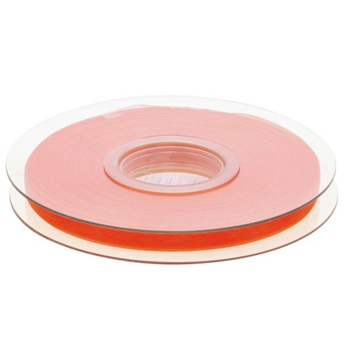 Product Organza ribbon gift ribbon orange ribbon selvedge 6mm 50m