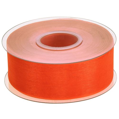 Product Organza ribbon gift ribbon orange ribbon selvedge 40mm 50m