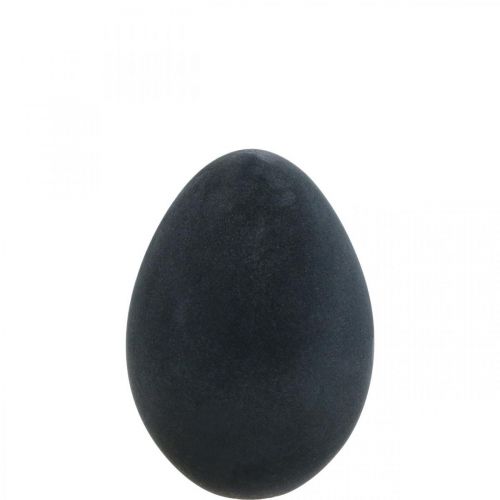 Floristik24 Easter egg plastic decoration egg black flocked 25cm