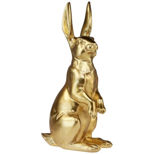 Floristik24 Decorative Easter bunny gold Easter decoration bunny standing H42cm