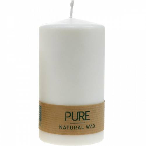 Product PURE pillar candle 130/70 natural wax candle with rapeseed wax candle decoration