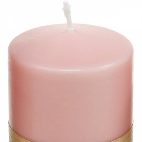 Product PURE pillar candle 90/60 pink decorative candle sustainable natural wax candle decoration