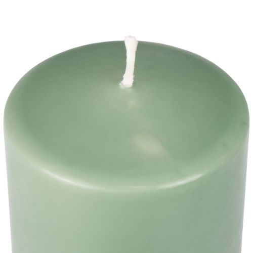 Product PURE Pillar Candle Green Emerald Wenzel Candles 90/60mm