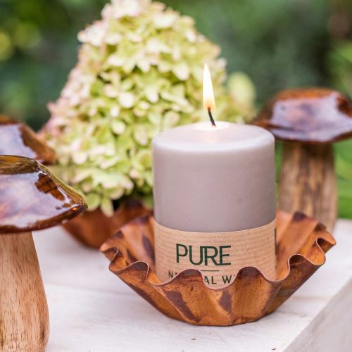 Product Pure pillar candle brown 90/70 candle sustainable stearin and rapeseed natural wax