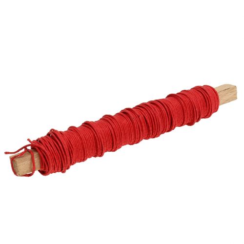 Product Paper cord wire wrapped Ø0.8mm 22m red