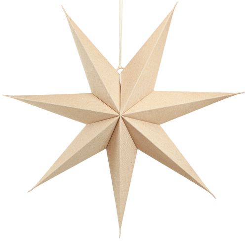 Floristik24 Paper star natural with jute for lighting 60cmx15cm