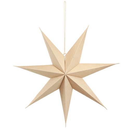 Product Paper star natural with jute for lighting 60cmx15cm