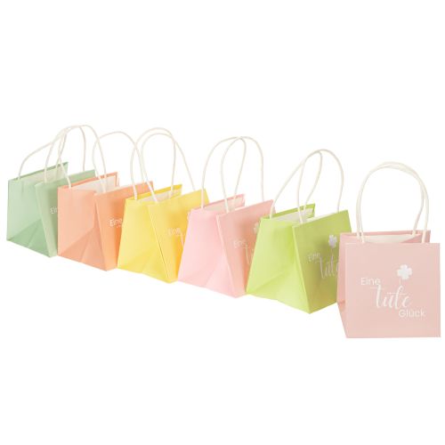 Product Gift bag with print "A bag of happiness" for lovely gift ideas, 12cm, 12 pieces