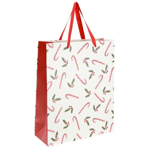 Floristik24 Paper bag gift bag candy canes 26×10×32cm 2pcs