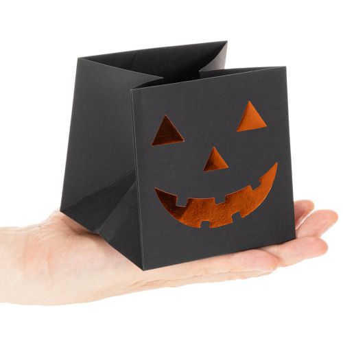 Product Paper bag pumpkin face planter Halloween decoration 10cm 6pcs