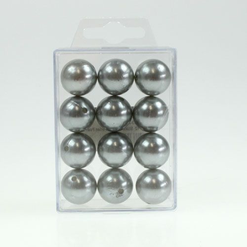 Product Deco beads Ø2cm silver 12pcs